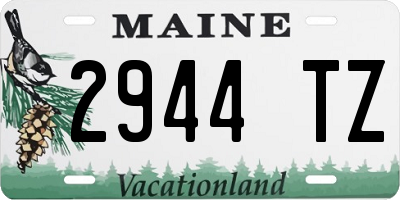 ME license plate 2944TZ