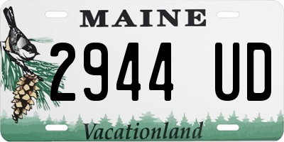 ME license plate 2944UD