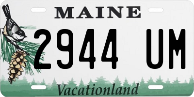 ME license plate 2944UM