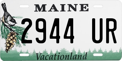 ME license plate 2944UR