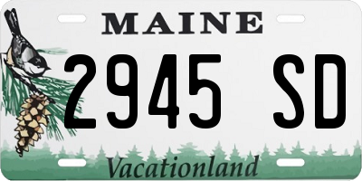ME license plate 2945SD
