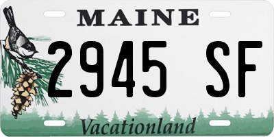ME license plate 2945SF