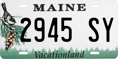 ME license plate 2945SY