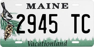 ME license plate 2945TC