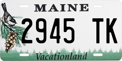 ME license plate 2945TK