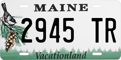 ME license plate 2945TR