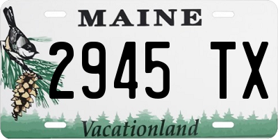 ME license plate 2945TX