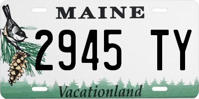 ME license plate 2945TY