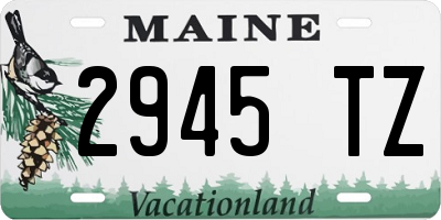 ME license plate 2945TZ