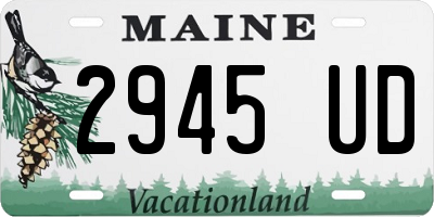 ME license plate 2945UD