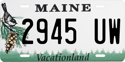 ME license plate 2945UW