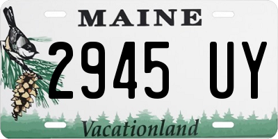 ME license plate 2945UY