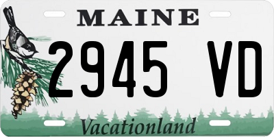 ME license plate 2945VD