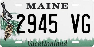 ME license plate 2945VG