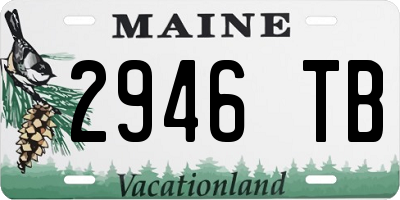 ME license plate 2946TB
