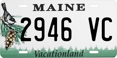 ME license plate 2946VC