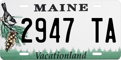 ME license plate 2947TA