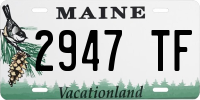 ME license plate 2947TF