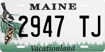 ME license plate 2947TJ