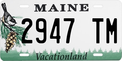 ME license plate 2947TM