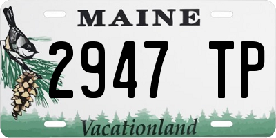 ME license plate 2947TP