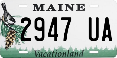 ME license plate 2947UA