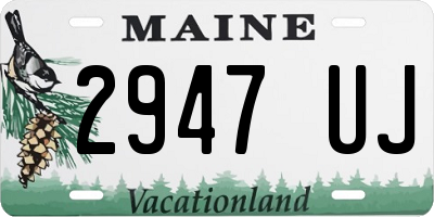 ME license plate 2947UJ