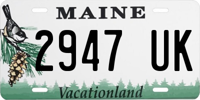 ME license plate 2947UK