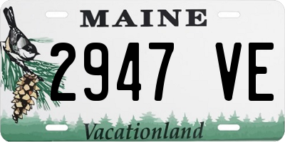 ME license plate 2947VE