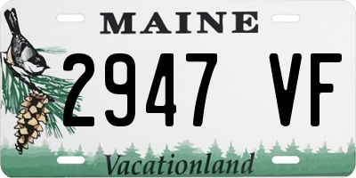 ME license plate 2947VF