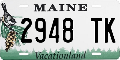 ME license plate 2948TK