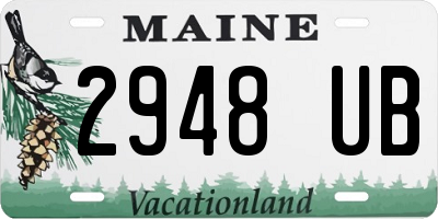 ME license plate 2948UB