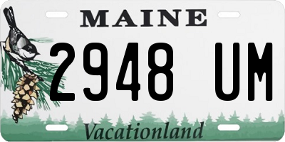 ME license plate 2948UM