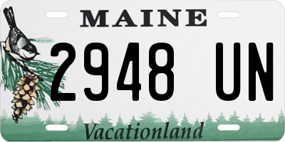 ME license plate 2948UN