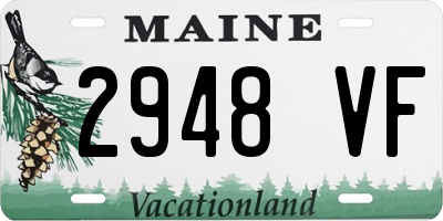 ME license plate 2948VF