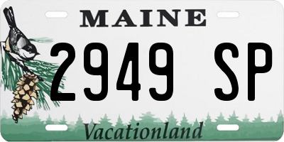 ME license plate 2949SP