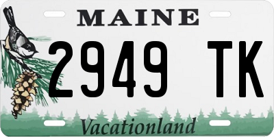 ME license plate 2949TK