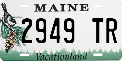 ME license plate 2949TR