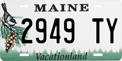 ME license plate 2949TY
