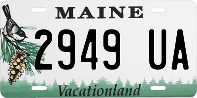 ME license plate 2949UA