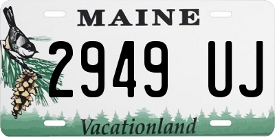 ME license plate 2949UJ