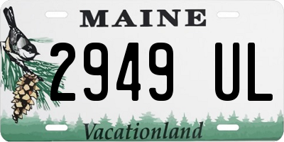 ME license plate 2949UL