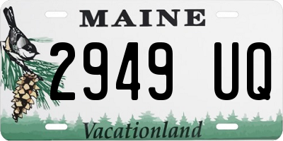 ME license plate 2949UQ