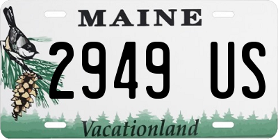 ME license plate 2949US