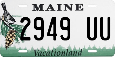 ME license plate 2949UU