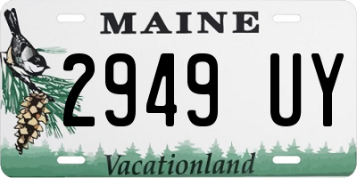 ME license plate 2949UY