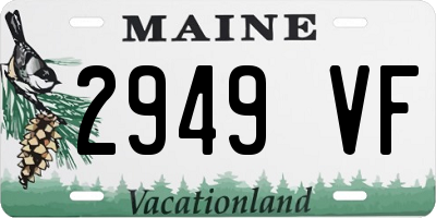 ME license plate 2949VF