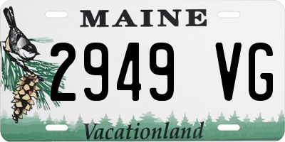 ME license plate 2949VG