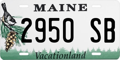 ME license plate 2950SB