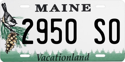 ME license plate 2950SO